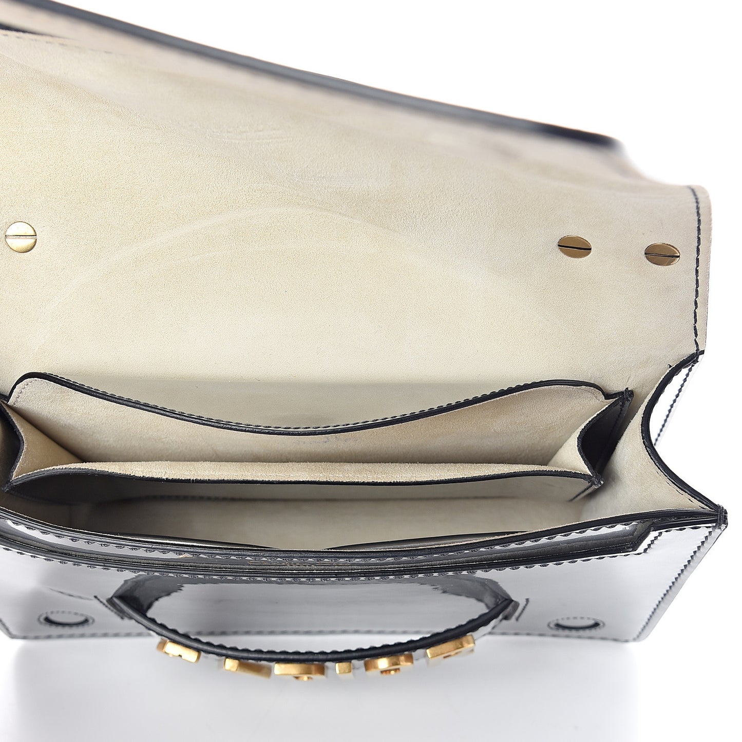 Metallic Calfskin J'Adior Chain Flap Bag Silver