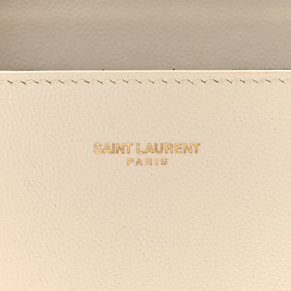 Saint Laurent Grain de Poudre Mini Classic Monogram Cassandra Top Handle Vintage White 7 of 14
