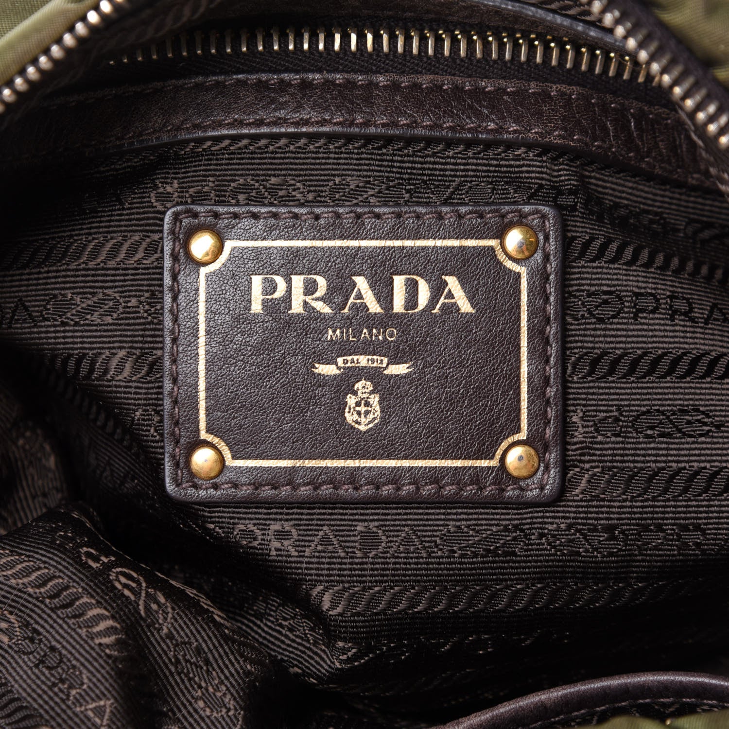Prada Tessuto Nylon Hobo Black Green 6 of 11