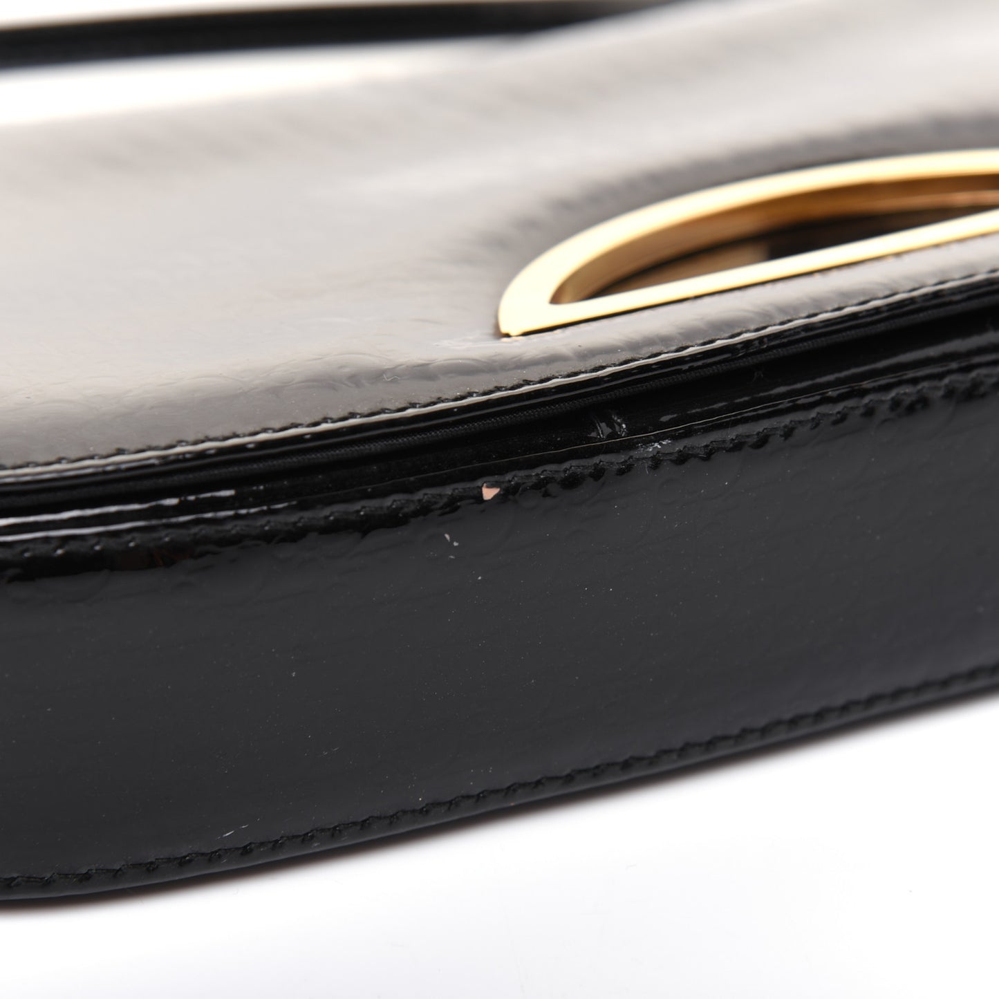 Patent Trotter Maris Pearl Shoulder Bag Black
