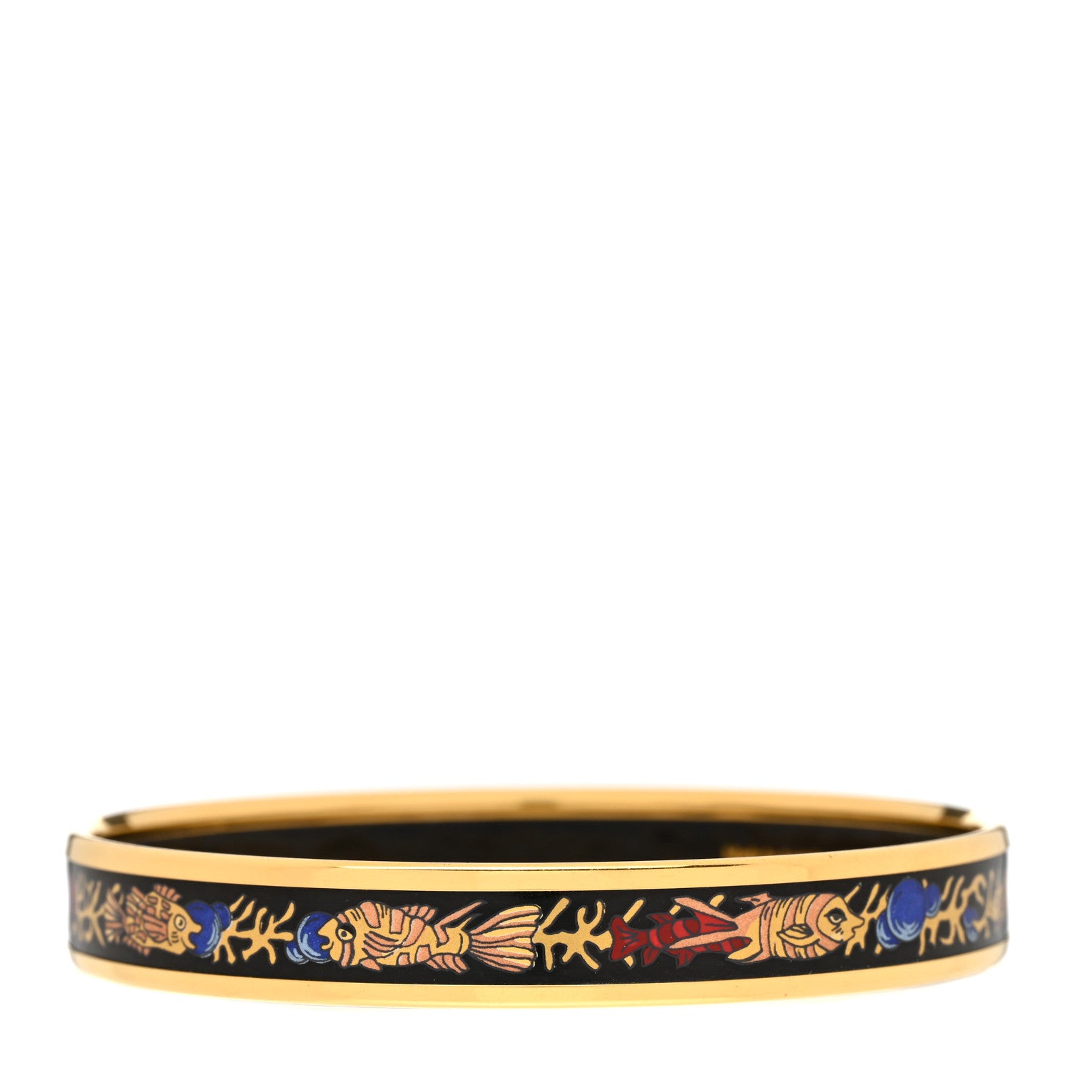 Hermes Enamel Printed Narrow Bracelet 70 3 of 5