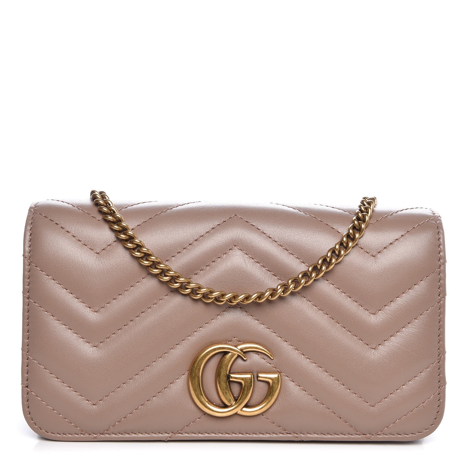 Gucci Calfskin Matelasse GG Marmont Mini Bag Porcelain Rose 1 of 7