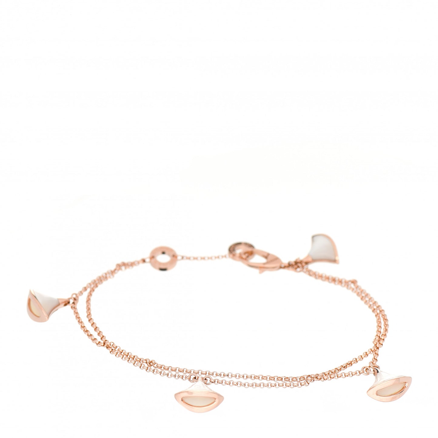 18K Rose Gold Mother of Pearl Divas' Dream Charm Bracelet SM