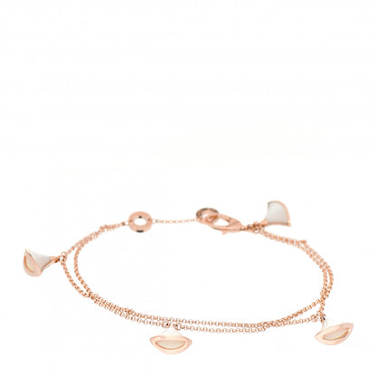 Bulgari 18K Rose Gold Mother of Pearl Divas' Dream Charm Bracelet SM 1 of 5