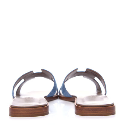 Hermes Denim Canvas Oran Sandals 36 Bleu Clair 7 of 11