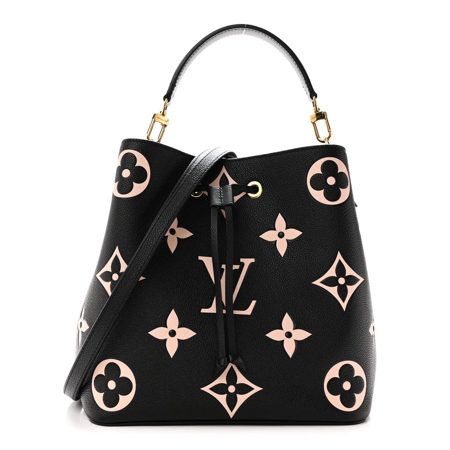 Louis Vuitton Empreinte Monogram Giant Neonoe MM Black Beige 1 of 9