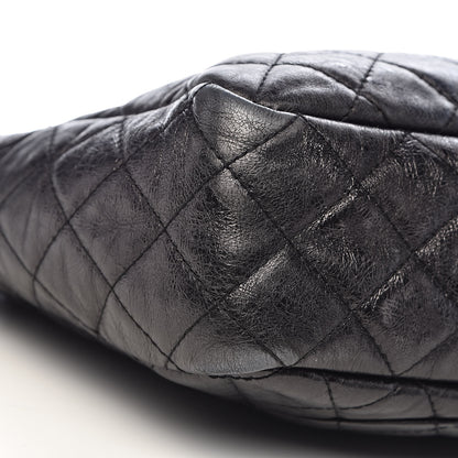 Chanel Metallic Aged Calfskin Quilted Large Reissue Camera Case Black 10 of 12