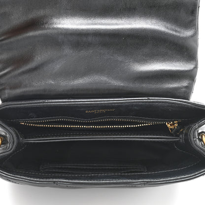 Saint Laurent Calfskin Y Quilted Monogram Toy Loulou Crossbody Bag Black 10 of 21