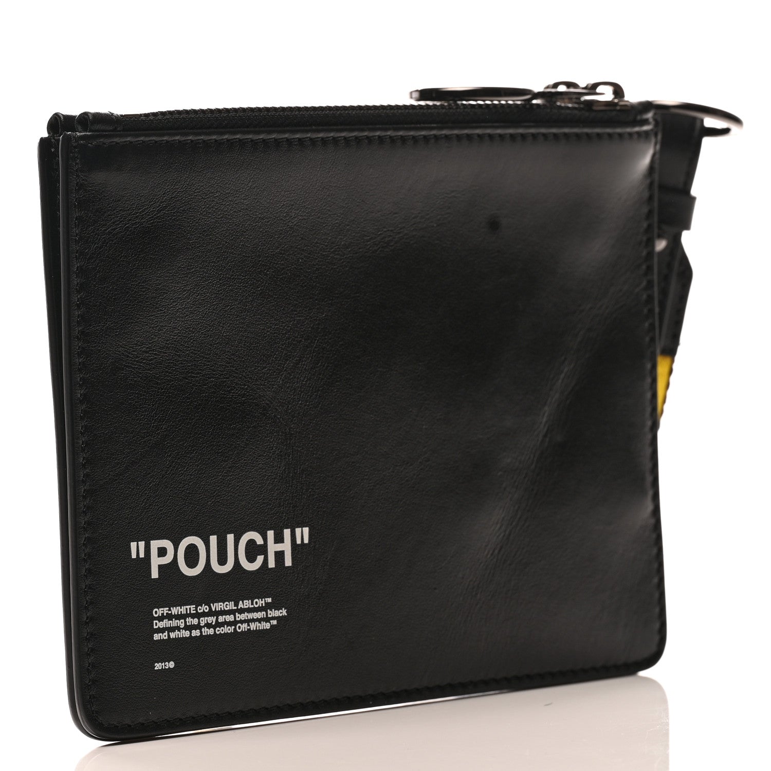 Off-White Calfskin Double Flat Pouch Black 2 of 6