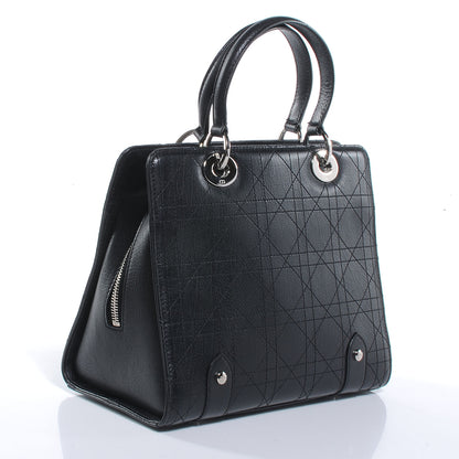 Christian Dior Leather Cannage Soft Lady Dior Small Handbag Black 3 of 7