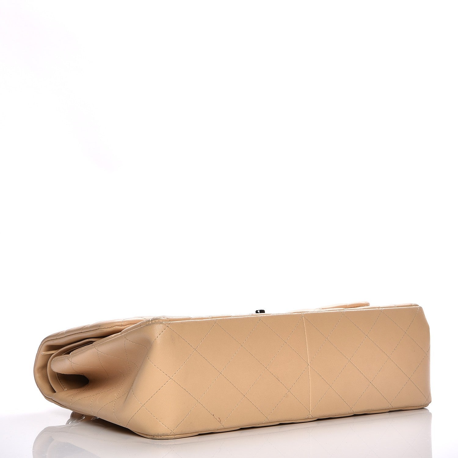 Chanel Lambskin Quilted Jumbo Double Flap Beige 8 of 14