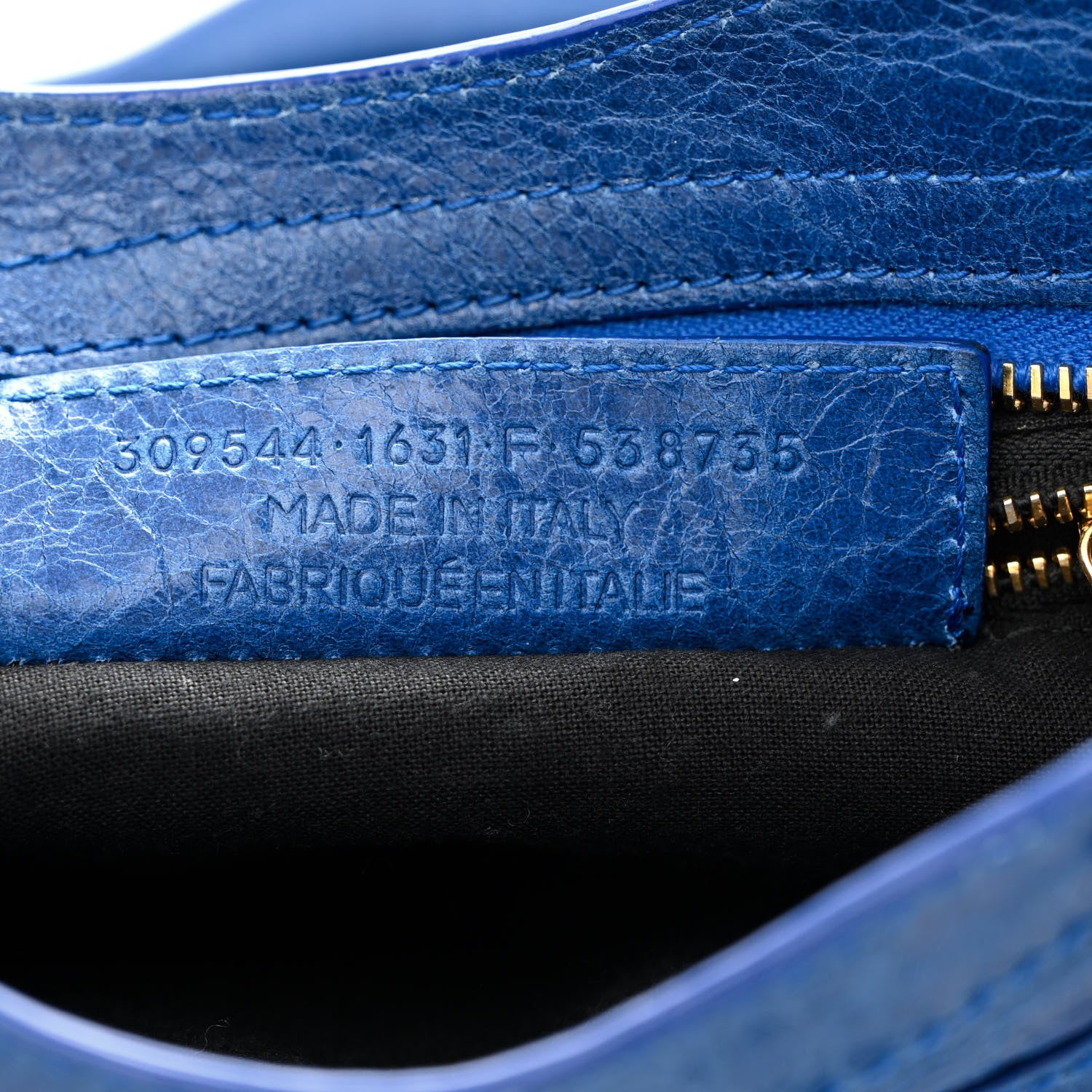 Balenciaga Agneau Giant 12 Gold Hardware Mini City Bleu Lazuli