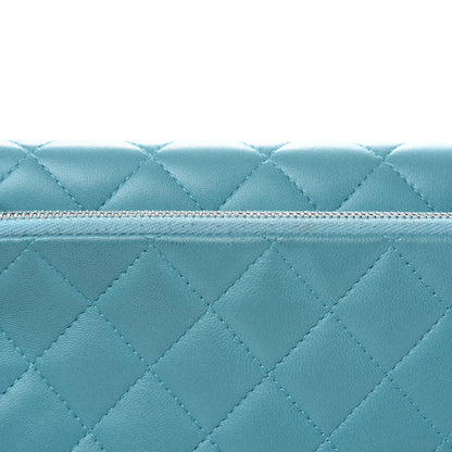 Chanel Lambskin Quilted Mini Flap Crossbody Bag Turquoise 12 of 16