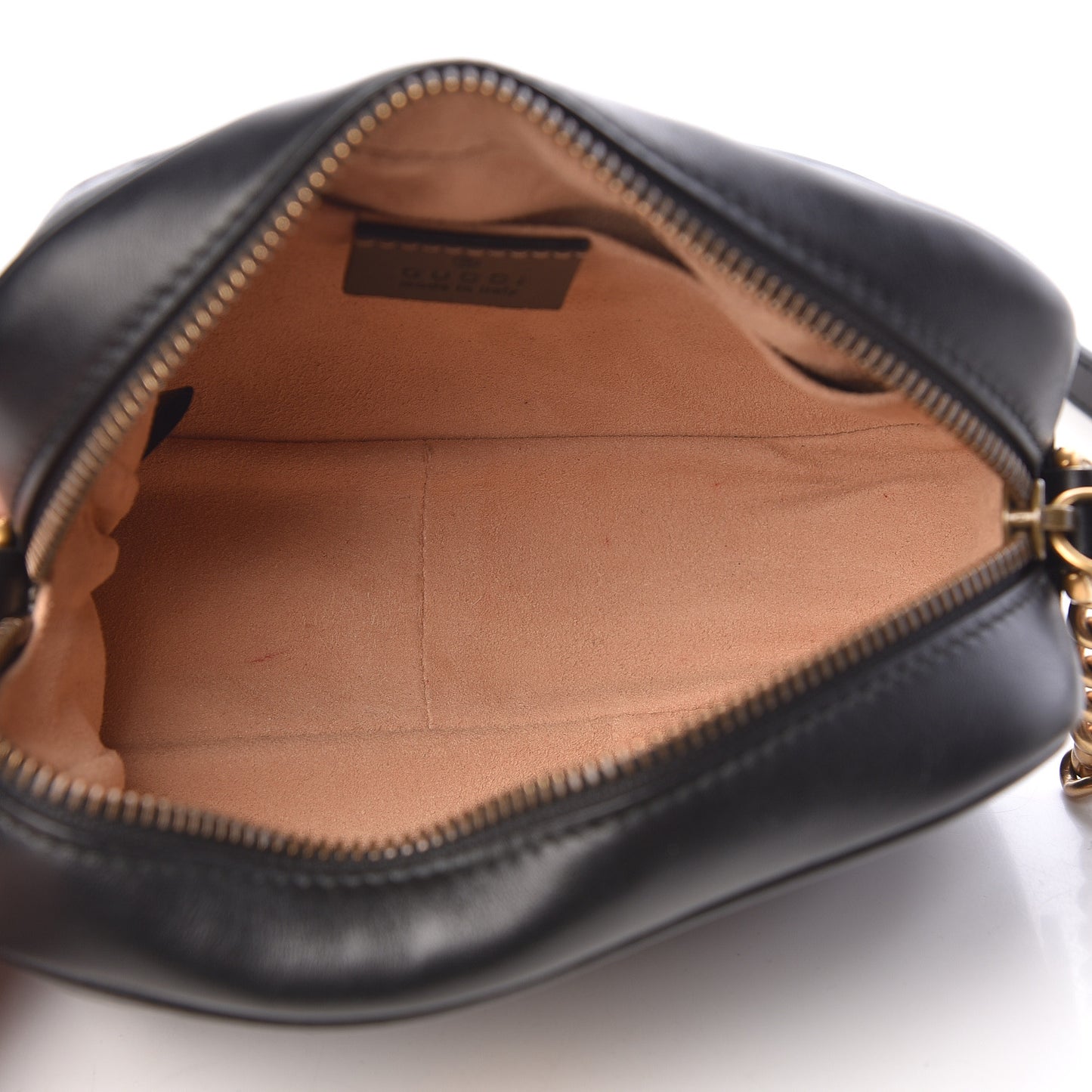 Calfskin Matelasse Mini GG Marmont Chain Shoulder Bag Black