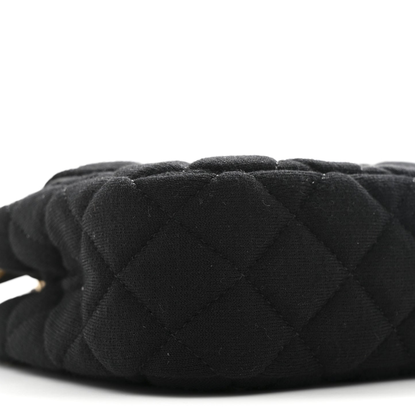 Jersey Quilted Small Wavy CC Hobo Black