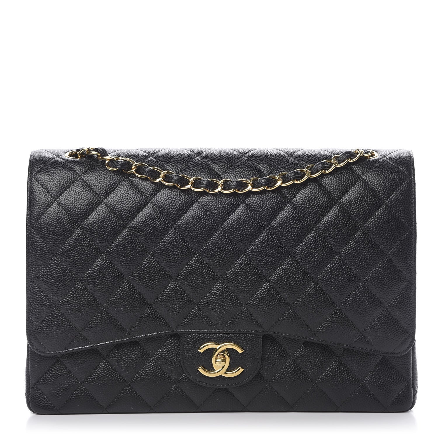 Chanel Caviar Quilted Maxi Double Flap Black 1 of 13