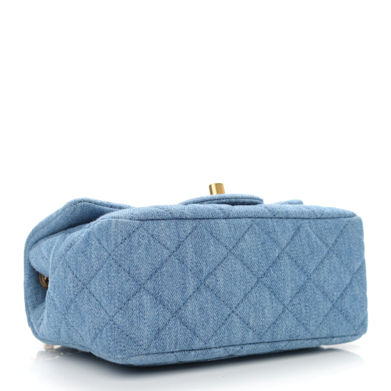 Chanel Denim Quilted Mini Pearl Crush Flap Blue 4 of 9
