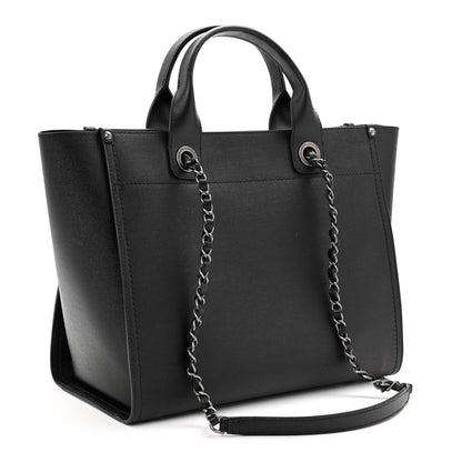 Chanel Caviar Small Studded Deauville Tote Black 3 of 10