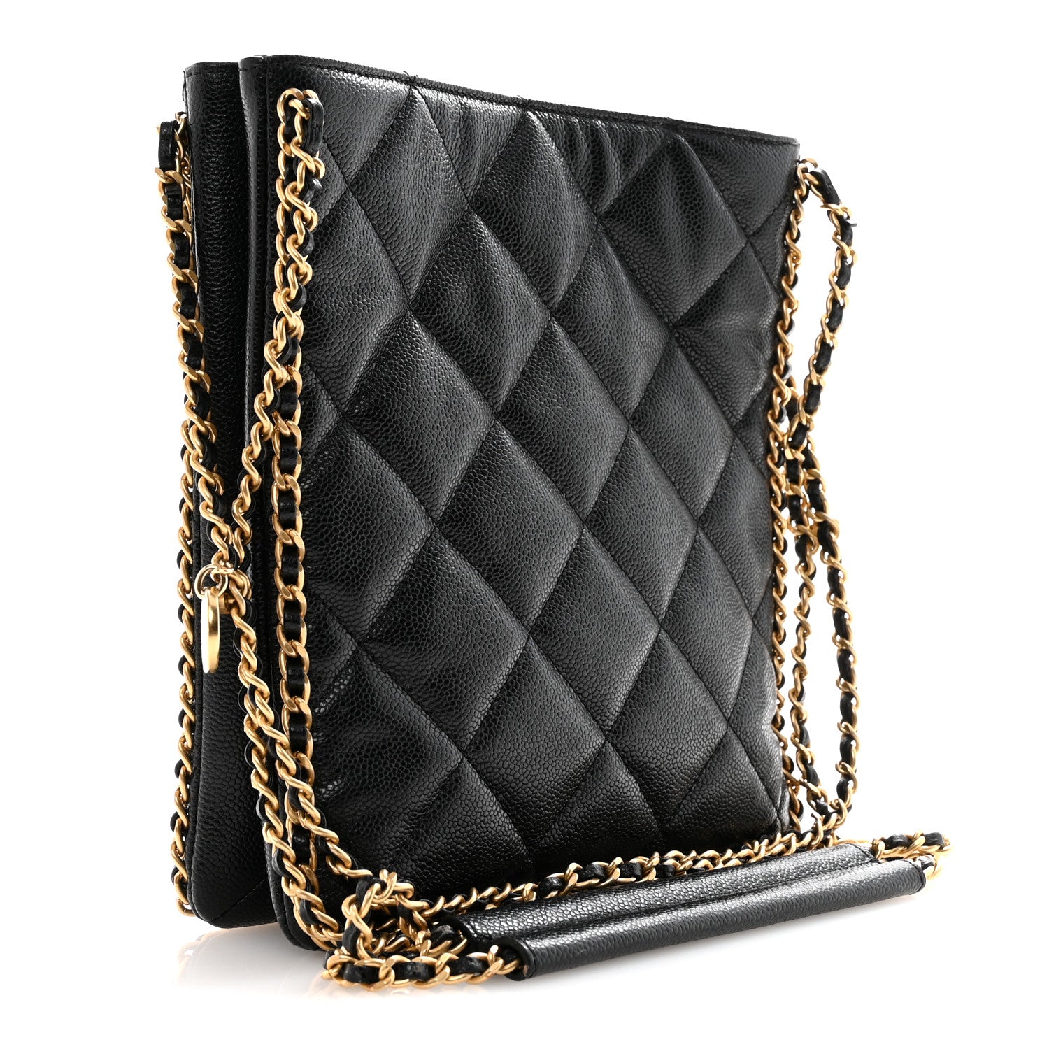 Chanel Caviar Quilted Mini Never Ending Chain Tote Black 3 of 11