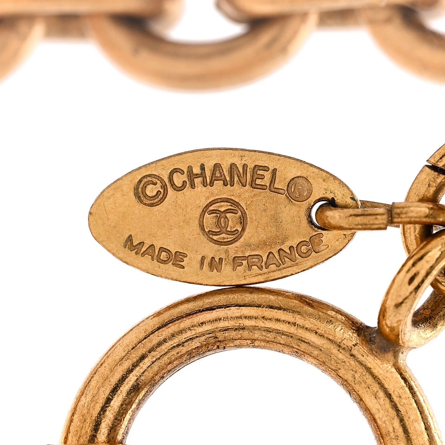 Chanel Metal Quilted CC Necklace Gold 6 of 6