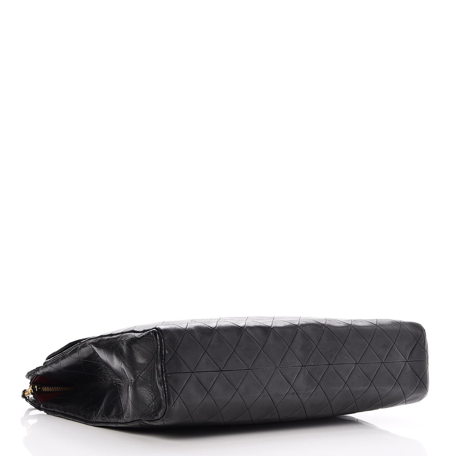 Chanel Lambskin Quilted Shopping Tote Black 4 of 9