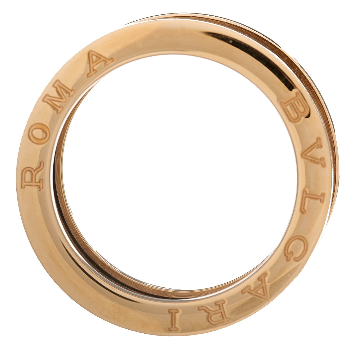 18K Rose Gold Bronze Cermet B.Zero1 Roma Four-Band Ring 59 8.75