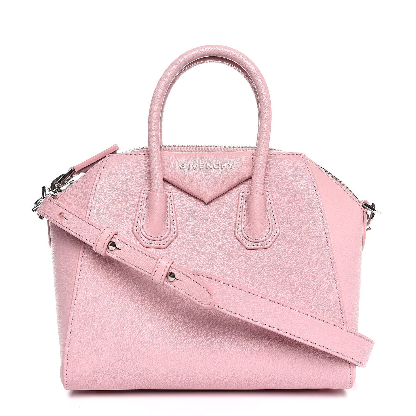Sugar Goatskin Mini Antigona Pale Pink