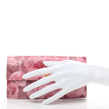 Louis Vuitton Vernis Ikat Sarah Wallet Rose Velours 2 of 6