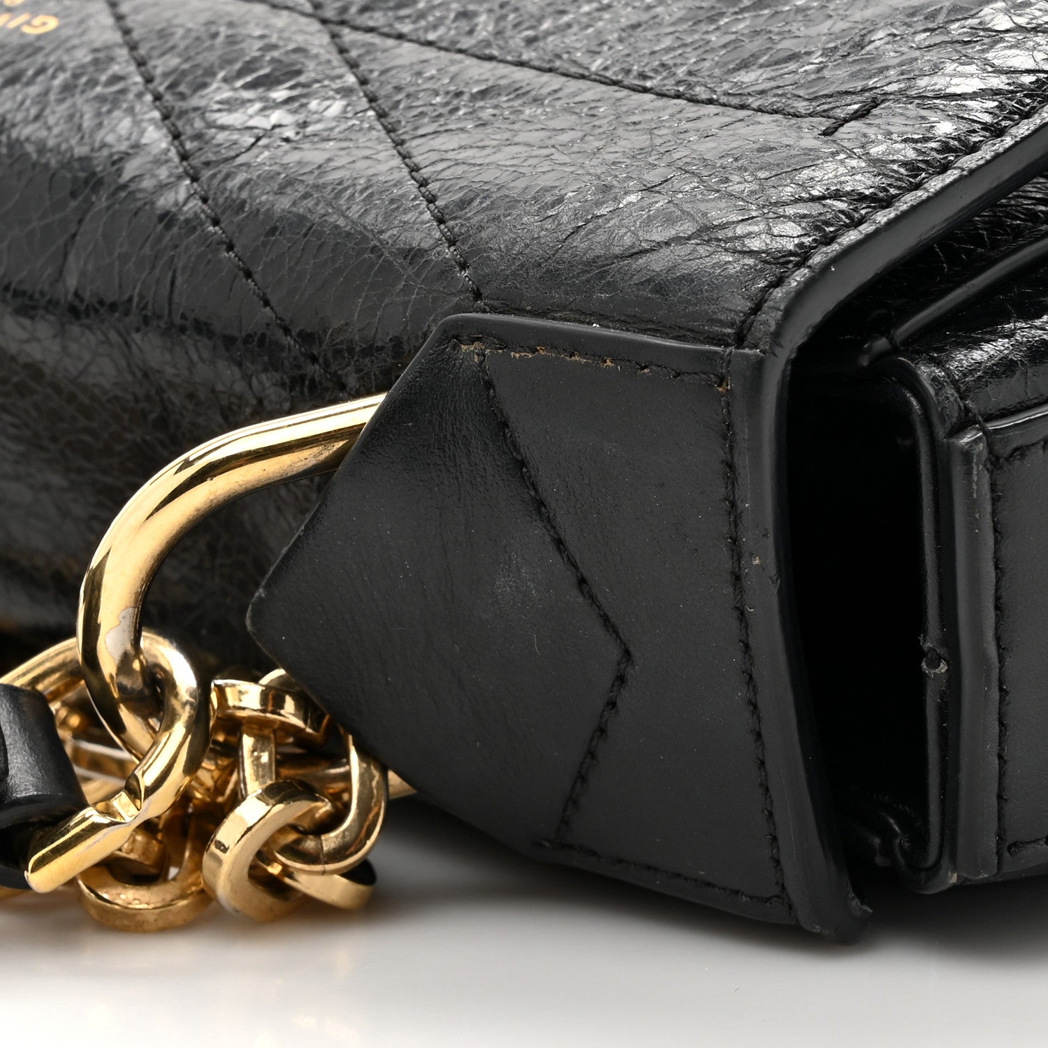 Givenchy Creased Patent Calfskin Small ID Flap Black 11 of 11