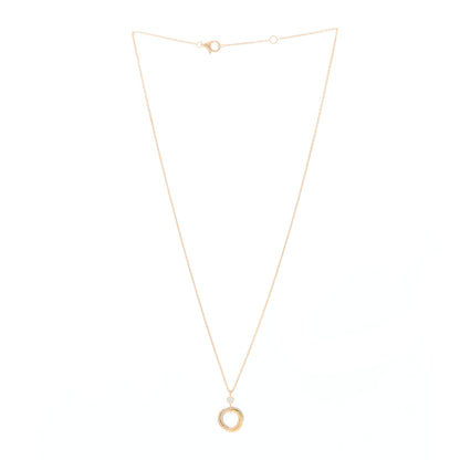 Cartier 18K Pink Yellow White Gold Diamond Trinity Pendant Necklace 2 of 5