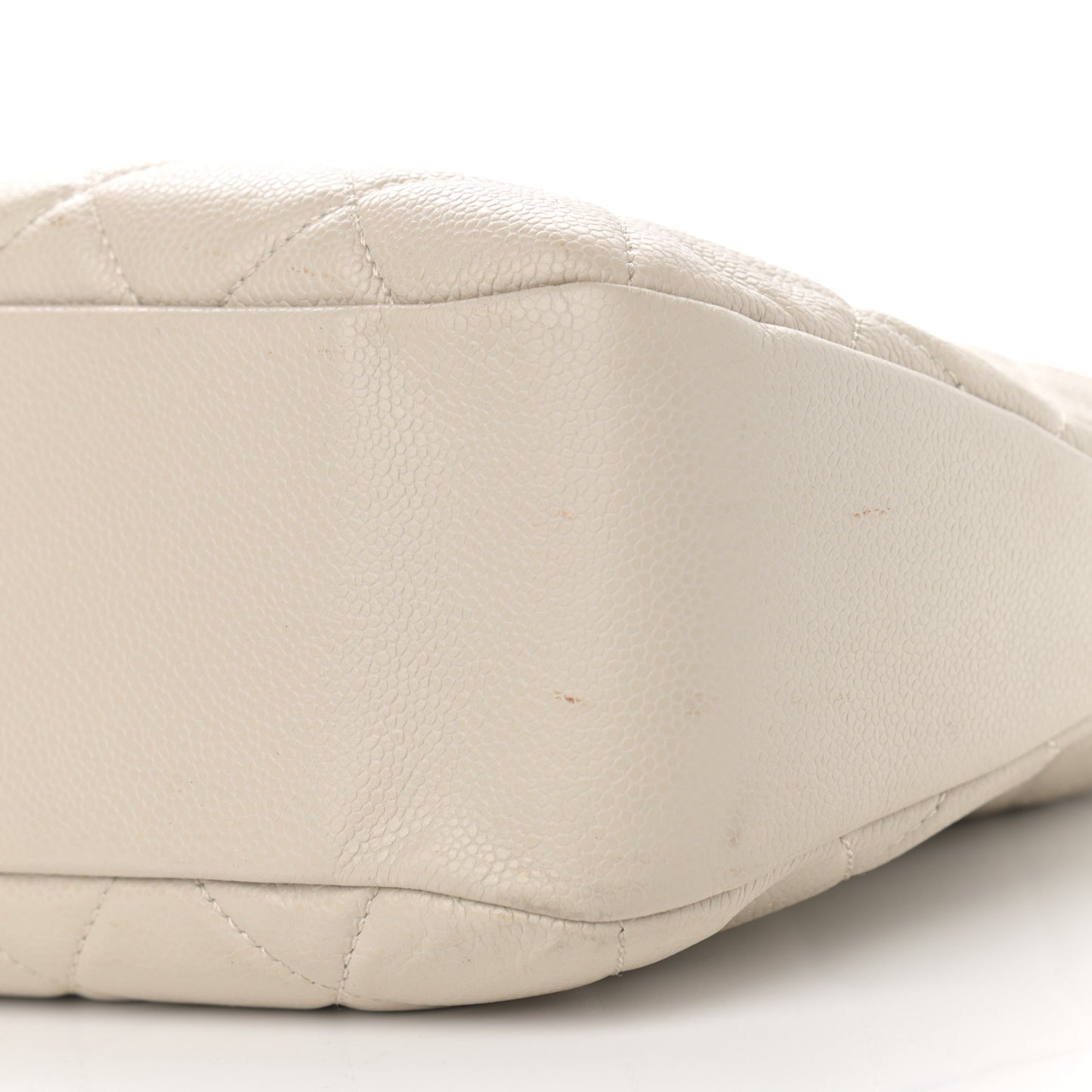 Caviar Quilted Timeless CC Soft Tote Off White