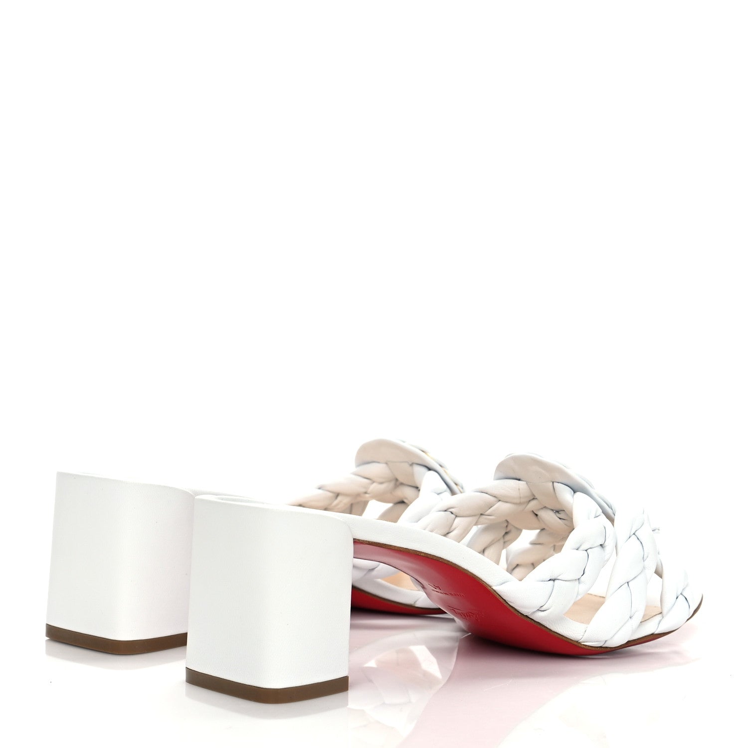 Christian Louboutin Nappa Marmela Mules 41 Bianco 4 of 8