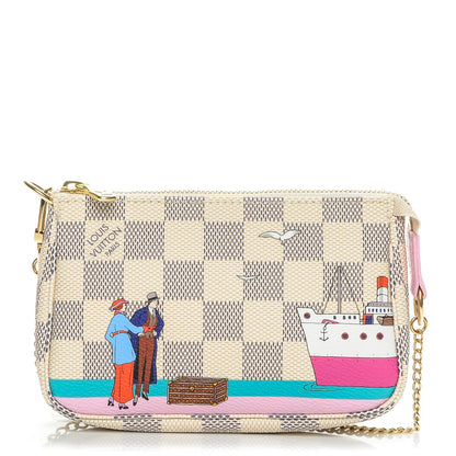 Louis Vuitton Damier Azur 2016 Christmas Animation Mini Pochette Accessories 1 of 6