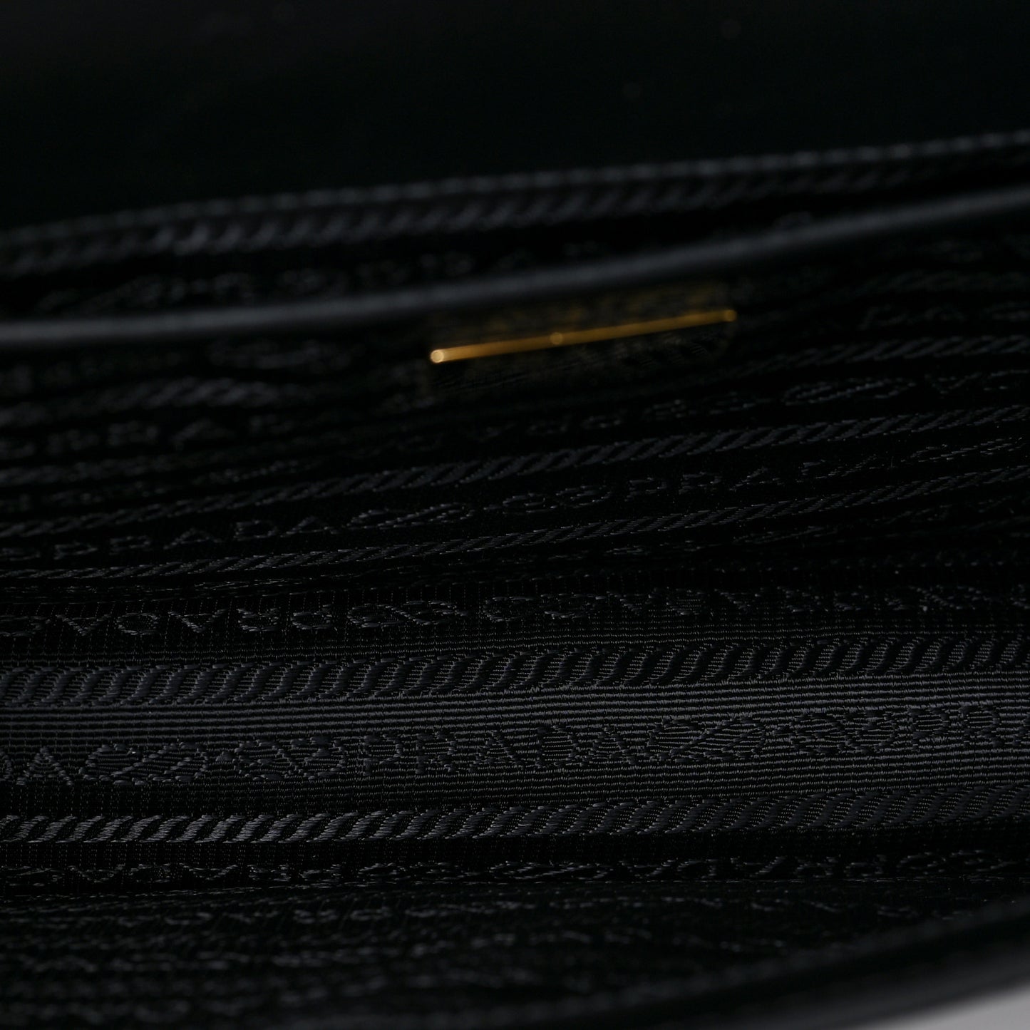 Saffiano Soft Calfskin Metal Triangle Logo Envelope Chain Shoulder Bag Black