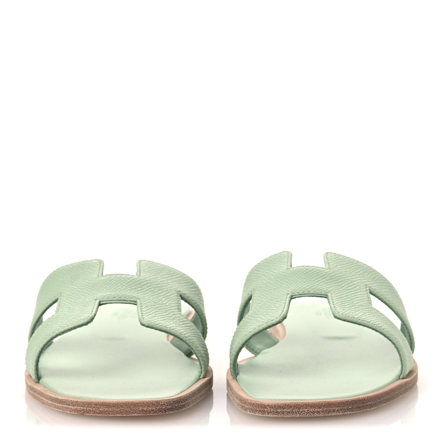 Hermes Epsom Oran Sandals 36 Vert Jade 3 of 12