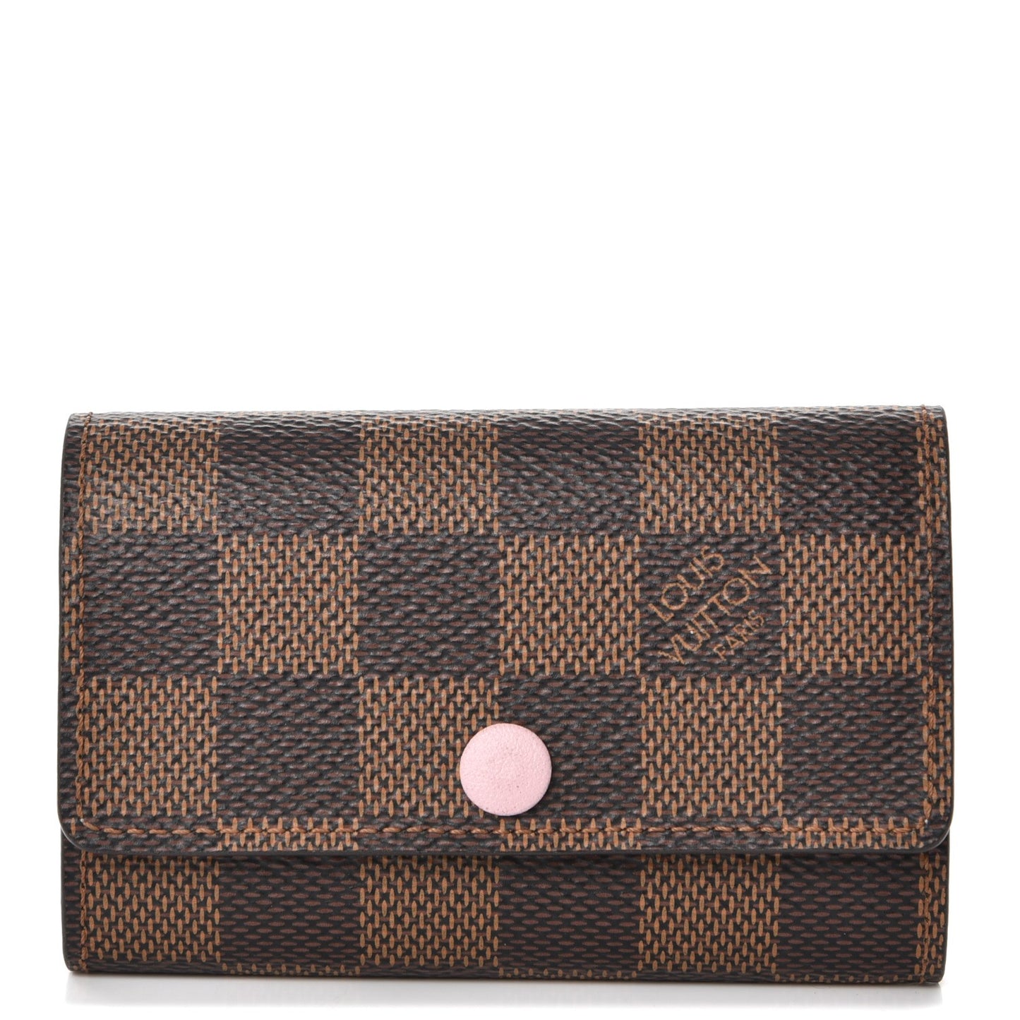 Damier Ebene Multicles 6 Key Holder Rose Ballerine