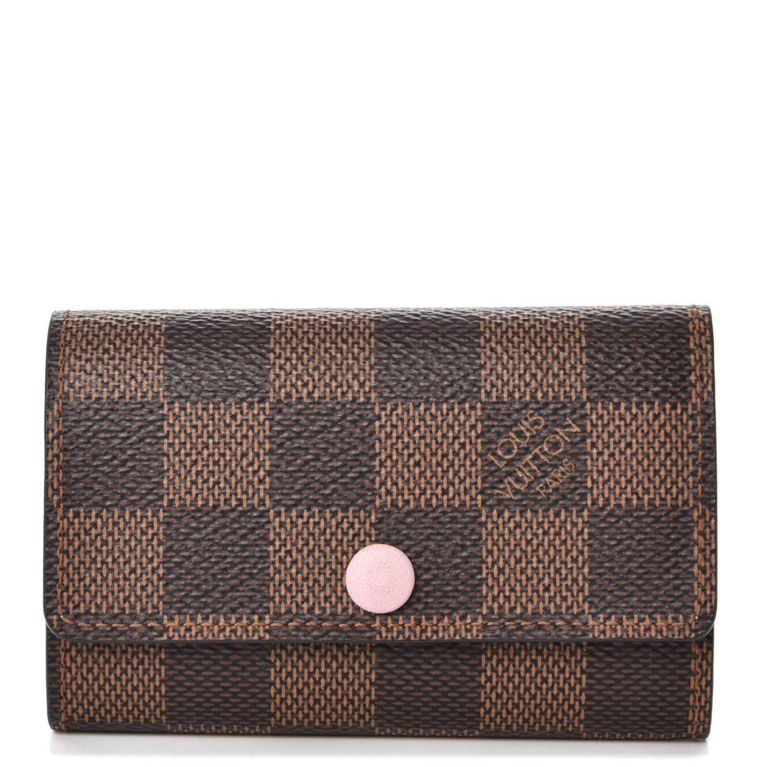 Louis Vuitton Damier Ebene Multicles 6 Key Holder Rose Ballerine 1 of 8
