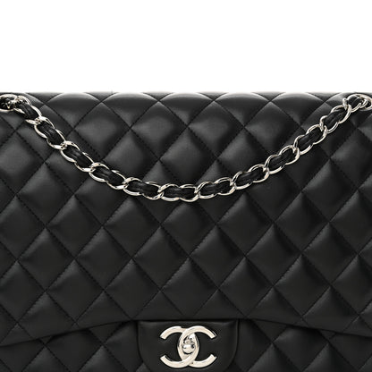 Chanel Lambskin Quilted Maxi Double Flap Black 8 of 16