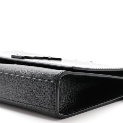 Saint Laurent Grain De Poudre Medium Classic Monogram Monochrome Kate Satchel Black 10 of 11