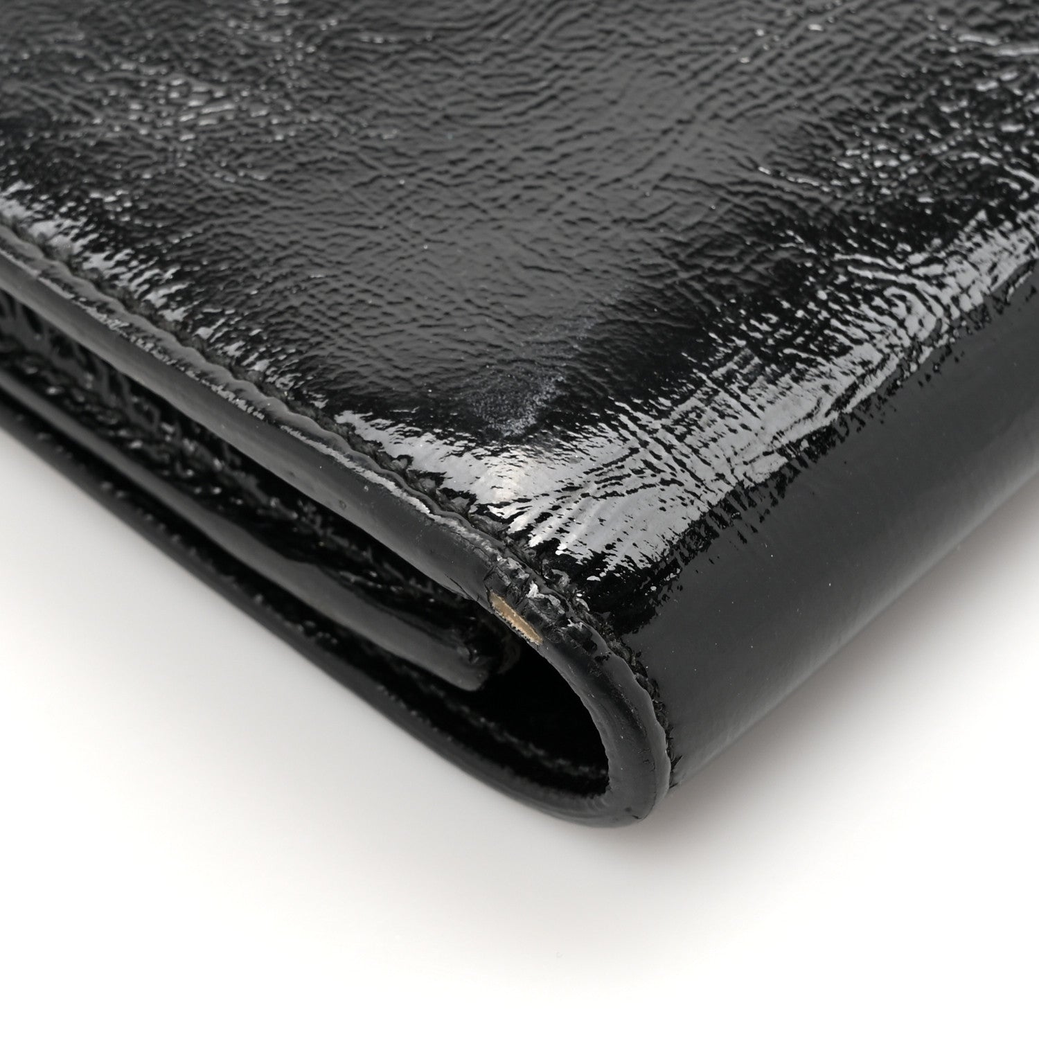 Saint Laurent Textured Patent Monogram Large Belle De Jour Clutch Black 11 of 11
