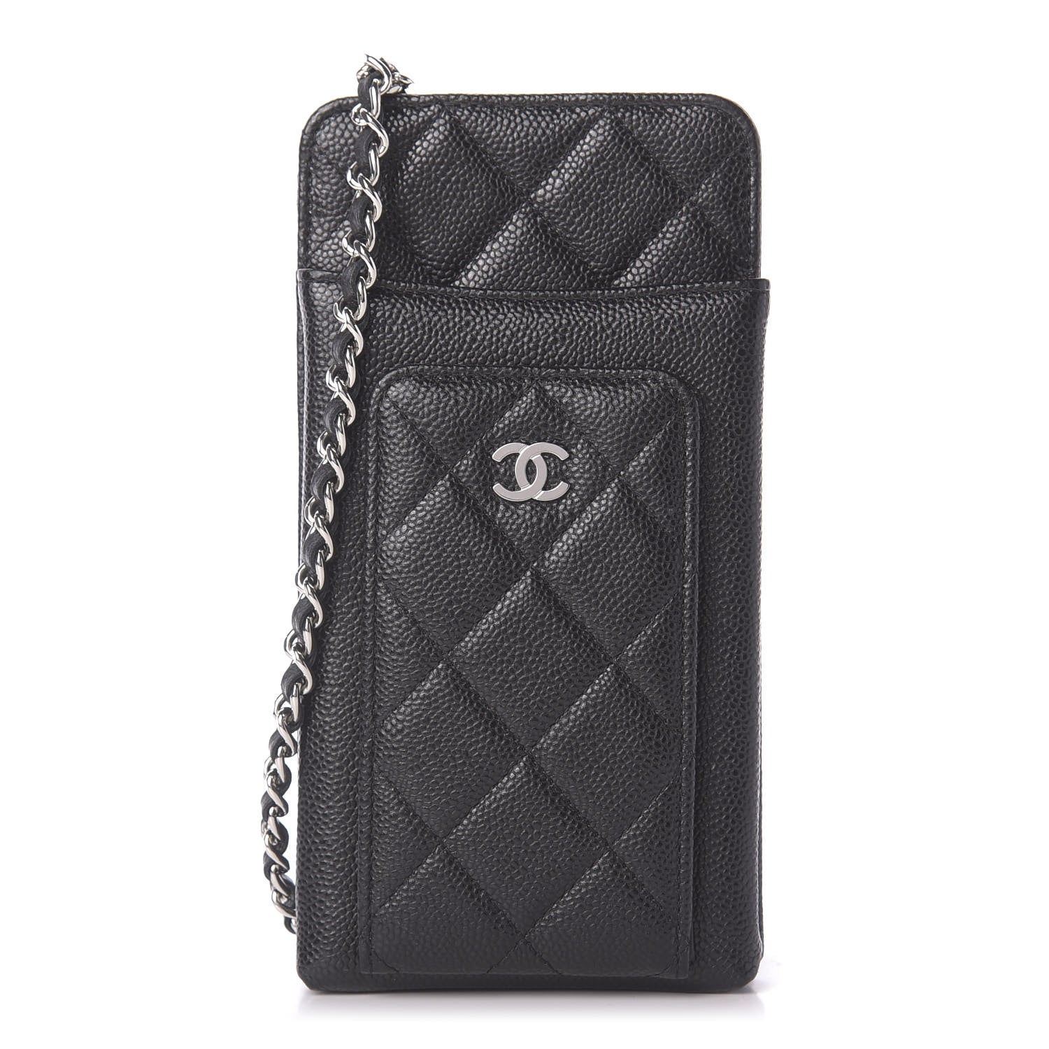 Chanel Caviar Quilted Zip Phone Case Black 1 of 12