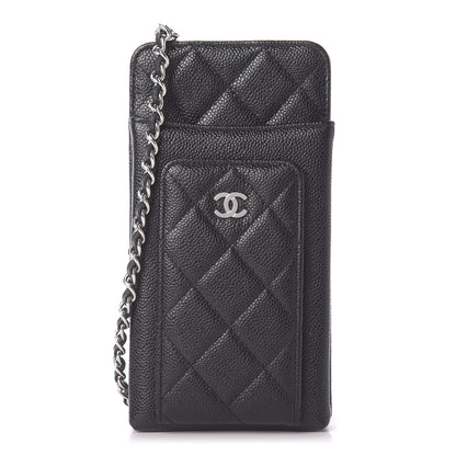 Chanel Caviar Quilted Zip Phone Case Black 1 of 12