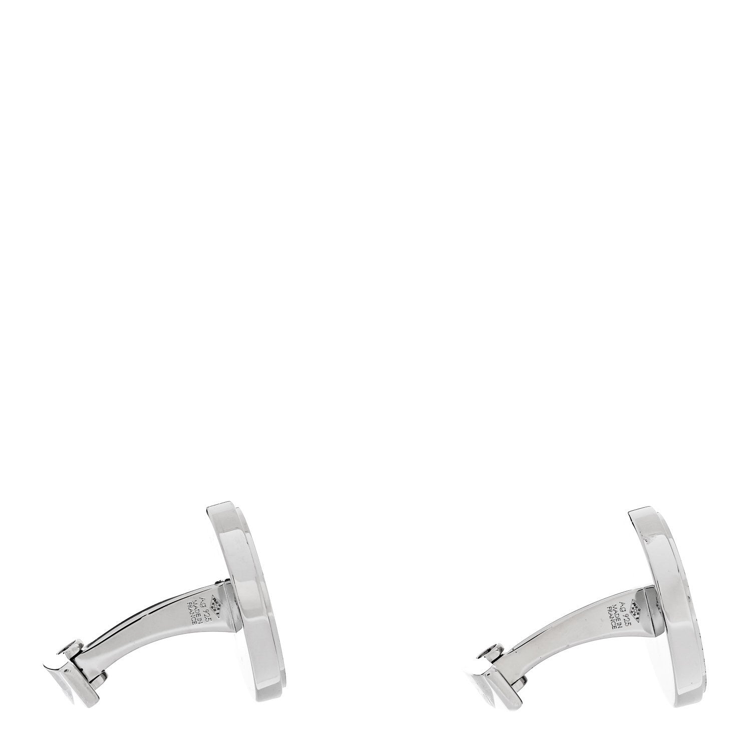 Cartier Sterling Silver Water Resistant Decor Cufflinks 4 of 5