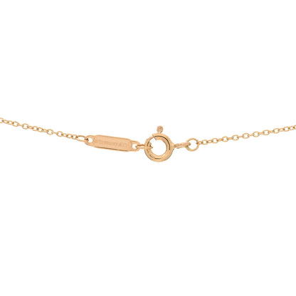 Tiffany 18K Rose Gold Diamond Small T Smile Pendant Necklace 3 of 4