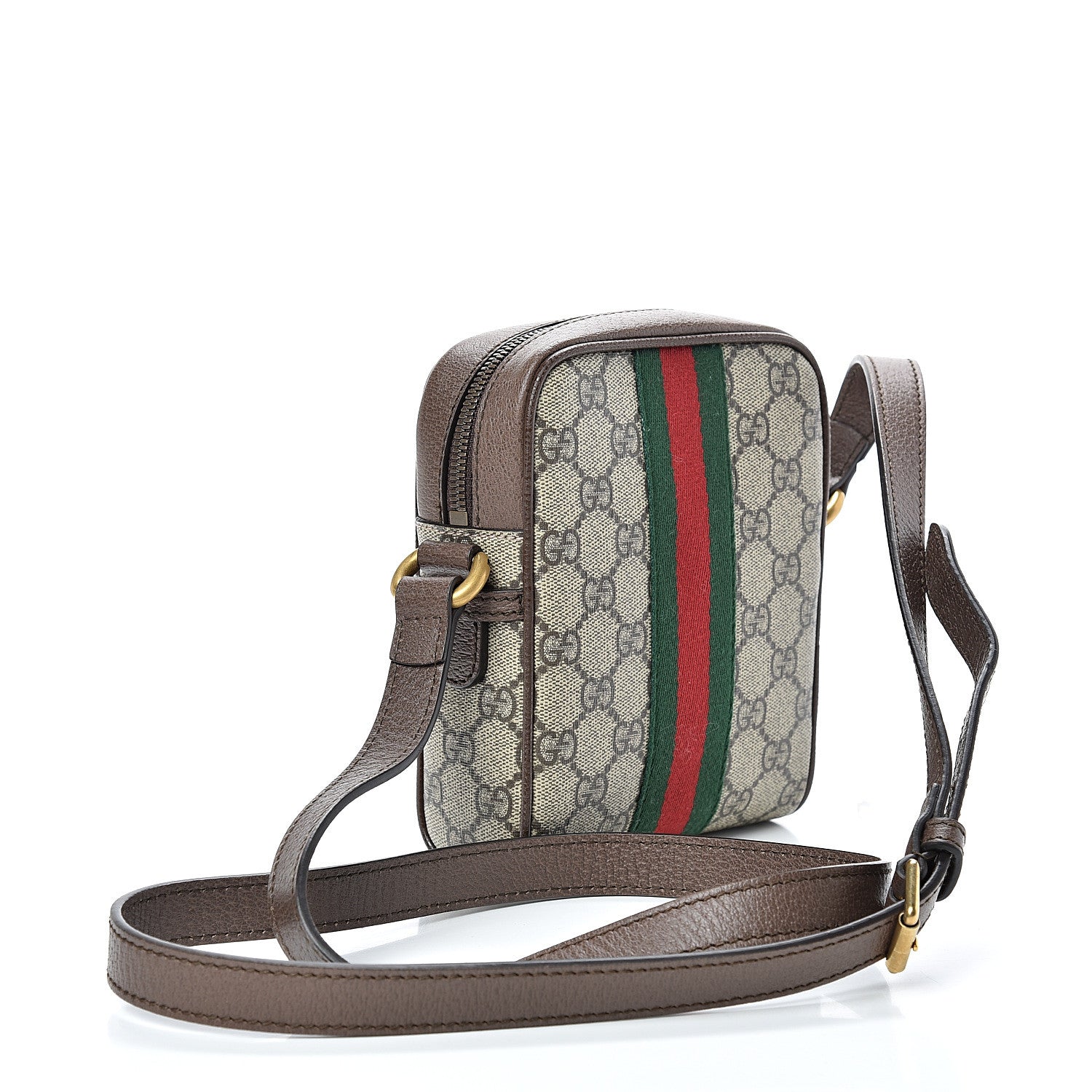 Gucci GG Supreme Monogram Web Mini Ophidia Messenger Brown 2 of 10