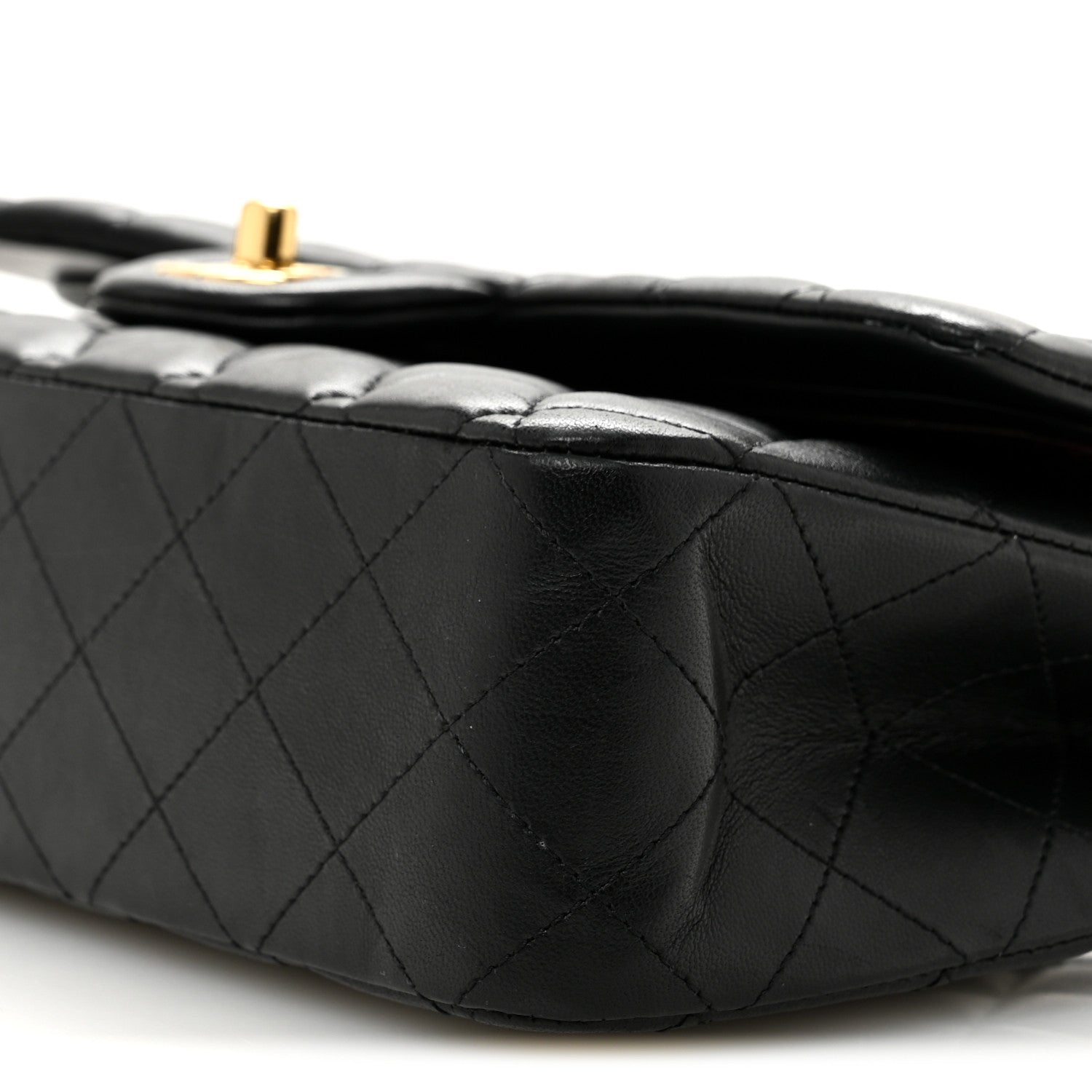 Chanel Lambskin Quilted Medium Double Flap Black 10 of 13