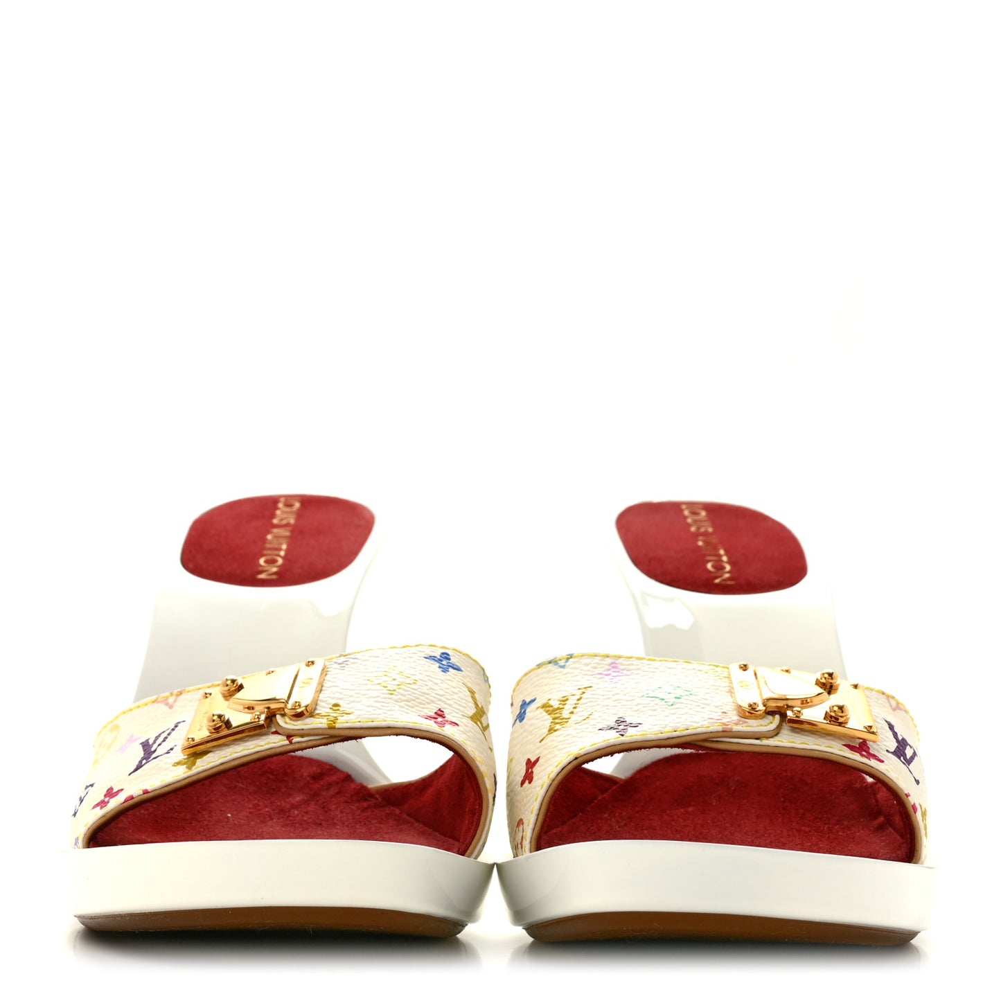 Monogram Multicolor Sandal Mule 36 White