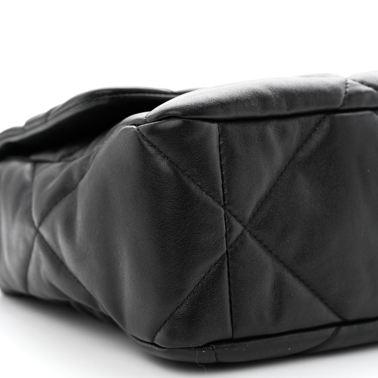 Goatskin Quilted Large Chanel 19 Flap Black