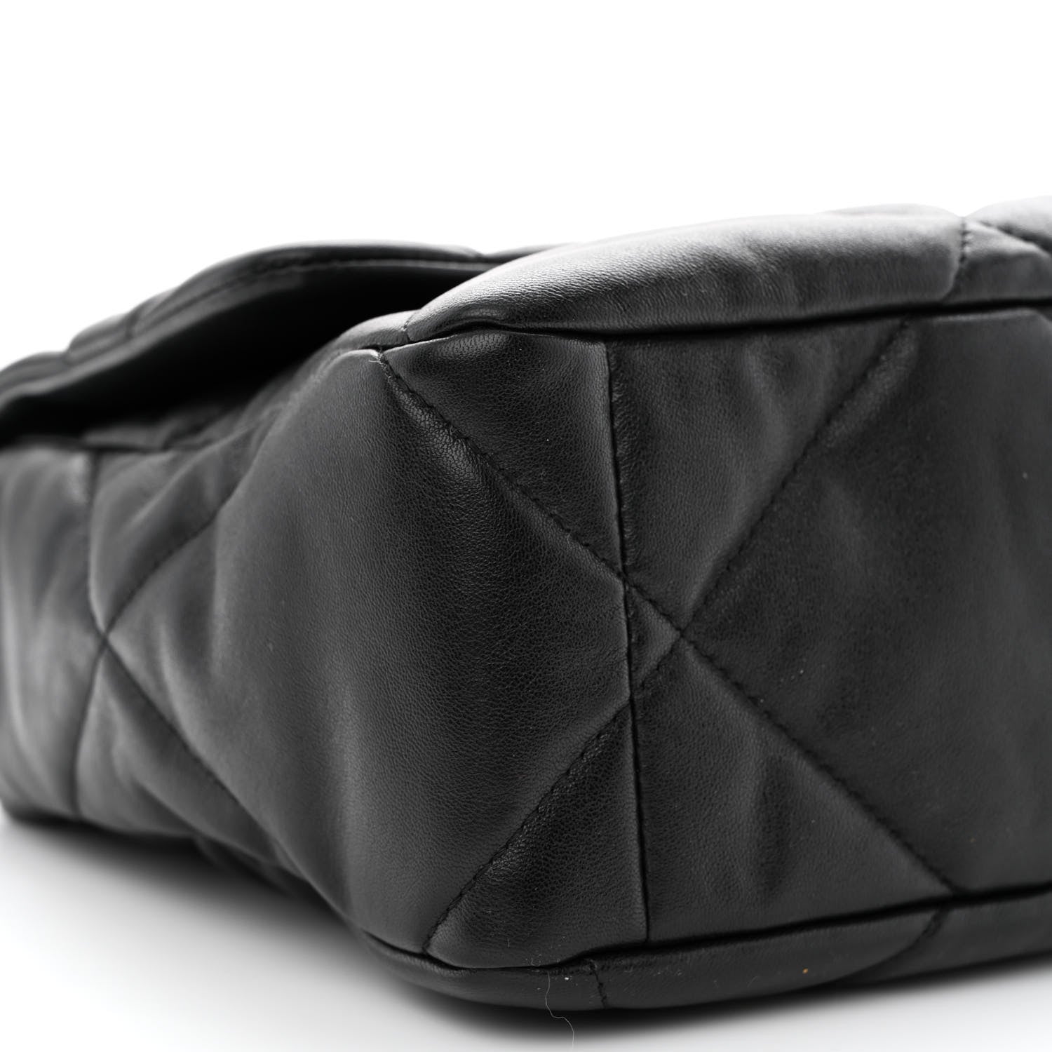 Chanel Goatskin Quilted Large Chanel 19 Flap Black 9 of 11