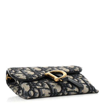 Christian Dior Oblique Nano Saddle Chain Pouch Blue 3 of 9